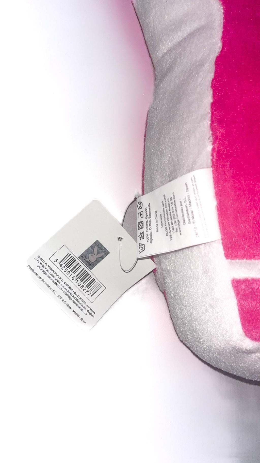 Playboy Pink & White Rabbit Head Pillow (2004) – With Original Tags