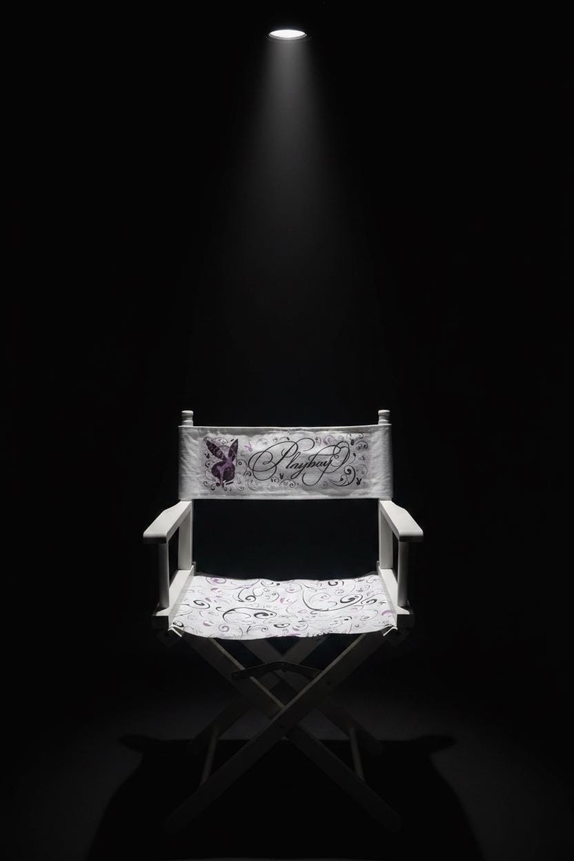 Playboy White & Purple Floral Director’s Chair (2008) – New With Tags