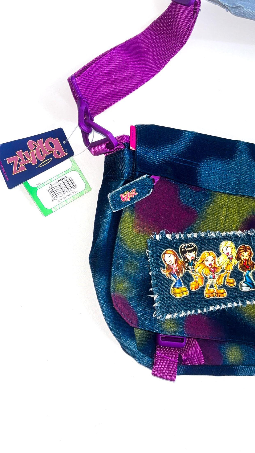 Bratz Camo Messenger -olkalaukku rispaantuneilla paikoilla – uusi ja laput kiinni