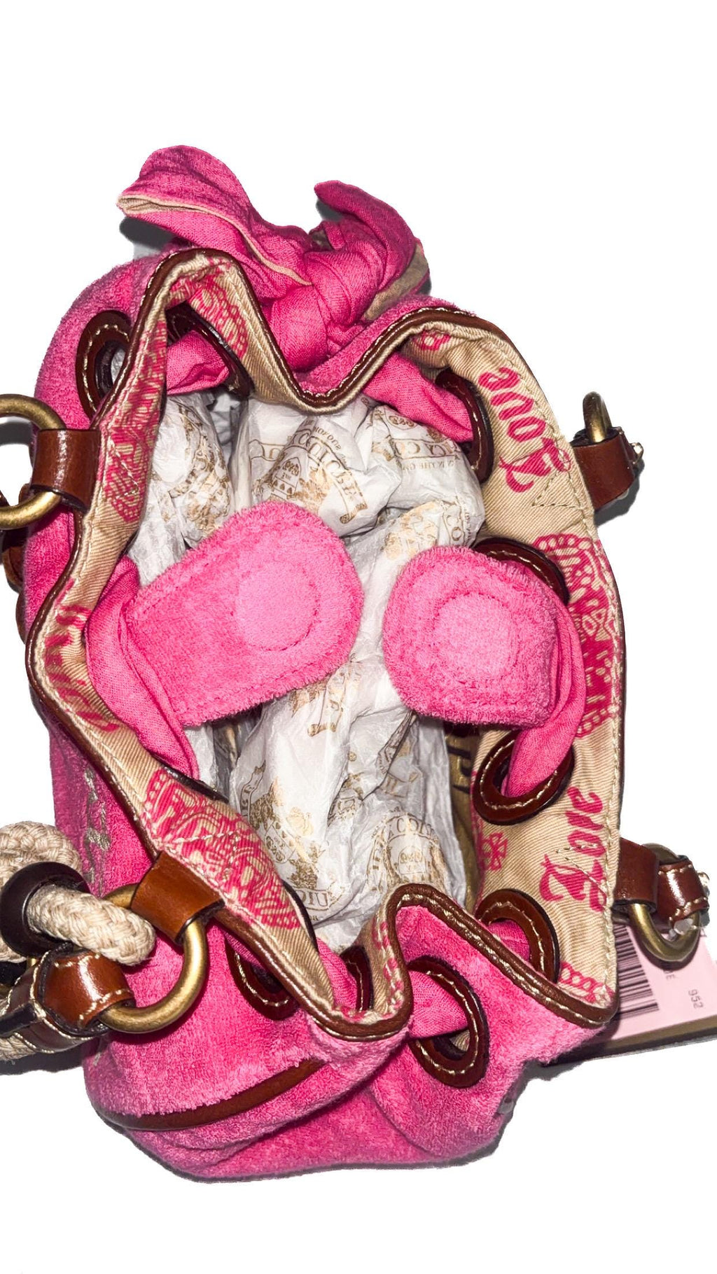 Mála Mini Daydreamer Bándearg ó Juicy Couture – Nua leis na Clibeanna Bunaidh