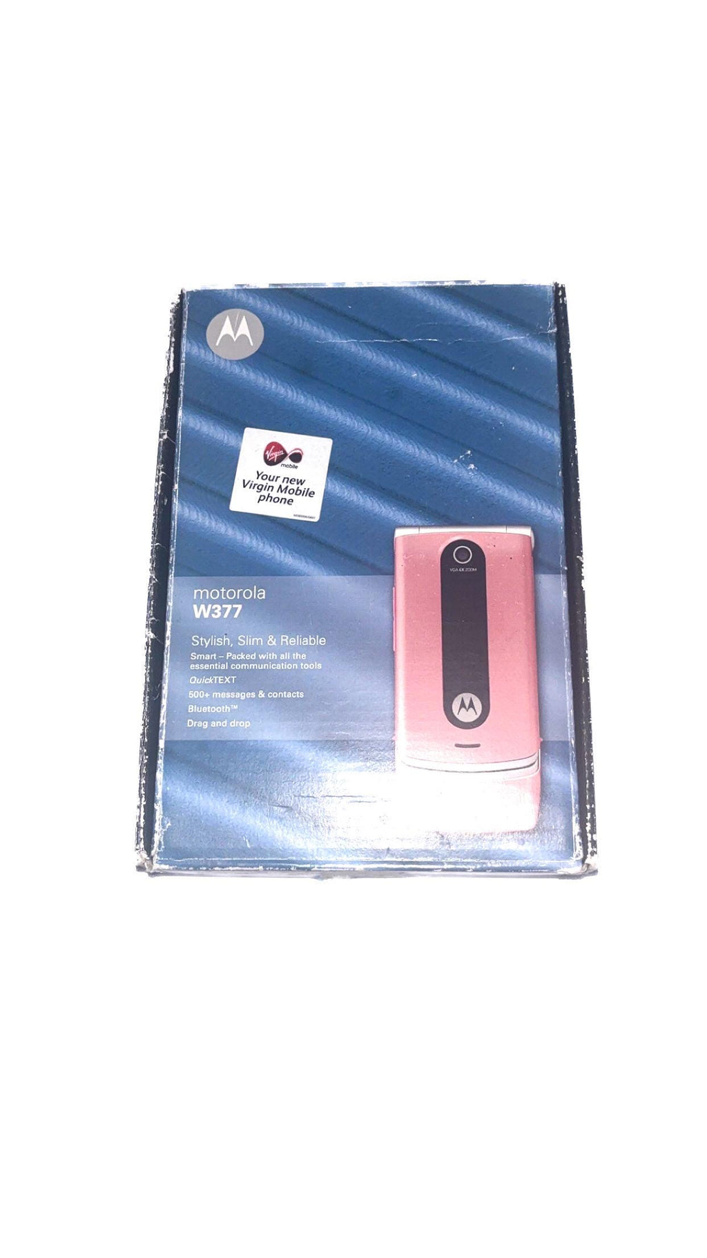 Motorola W377 vaaleanpunainen puhelin (2007) – Uusi alkuperäispakkauksessa