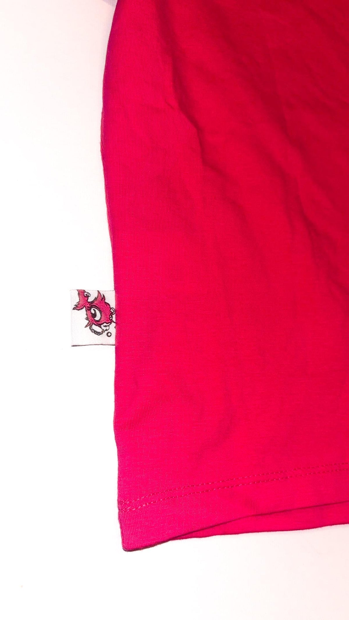 Punky Fish Fuchsia Pink Ringer Mascot T-Shirt – Small, New With Tags
