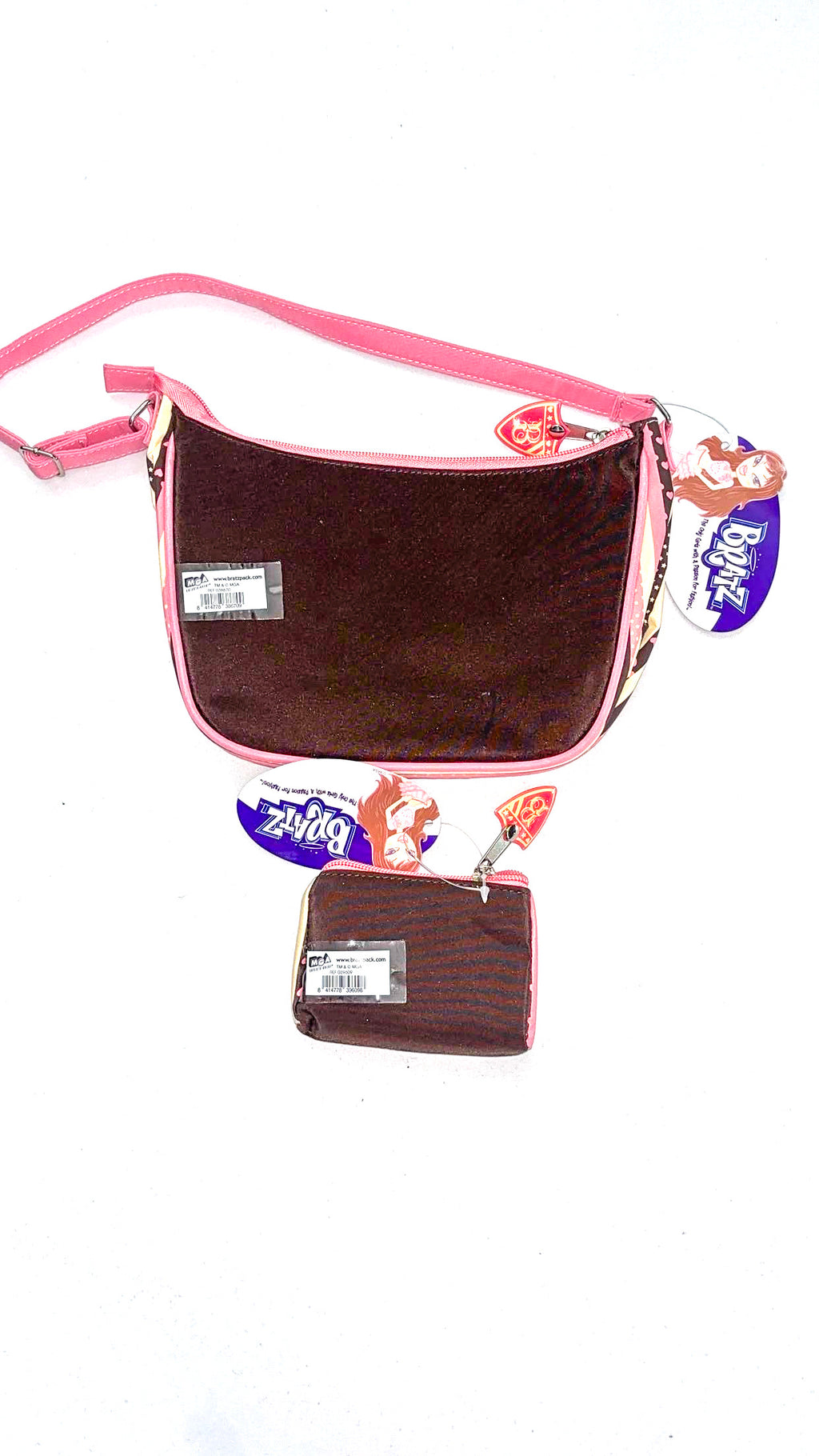 Bratz Preppy Pink Hobo Shoulder Bag & Matching Purse Set – With Tags
