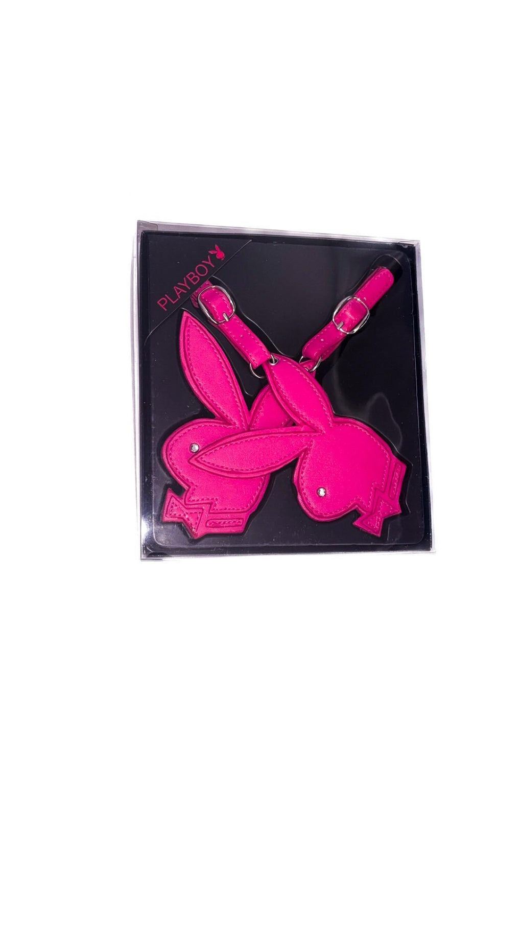 Playboy Pink Rabbit Head Luggage Tags, Set of 2 (2007) – New in Packaging