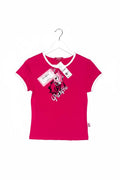 Punky Fish Fuchsia Pink Ringer Mascot T-Shirt – Small, New With Tags