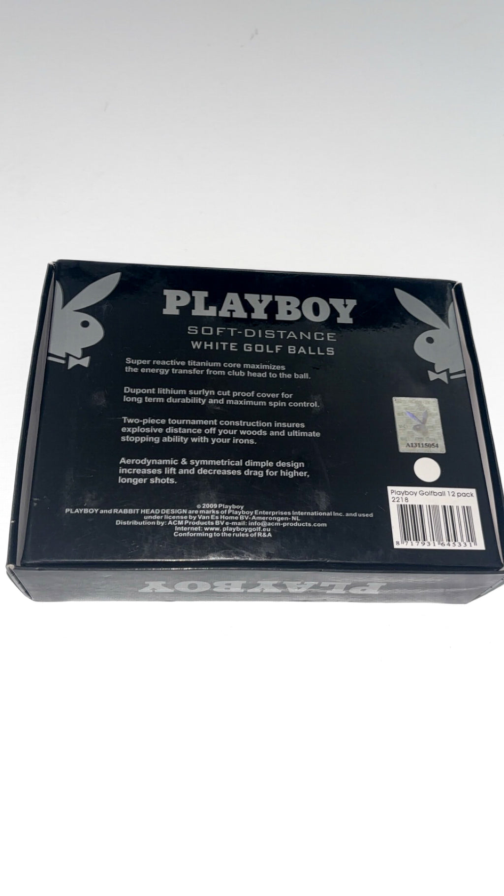 Palline da golf Playboy Soft-Distance bianche (2009) – Nuove, confezione da 12 regalain
