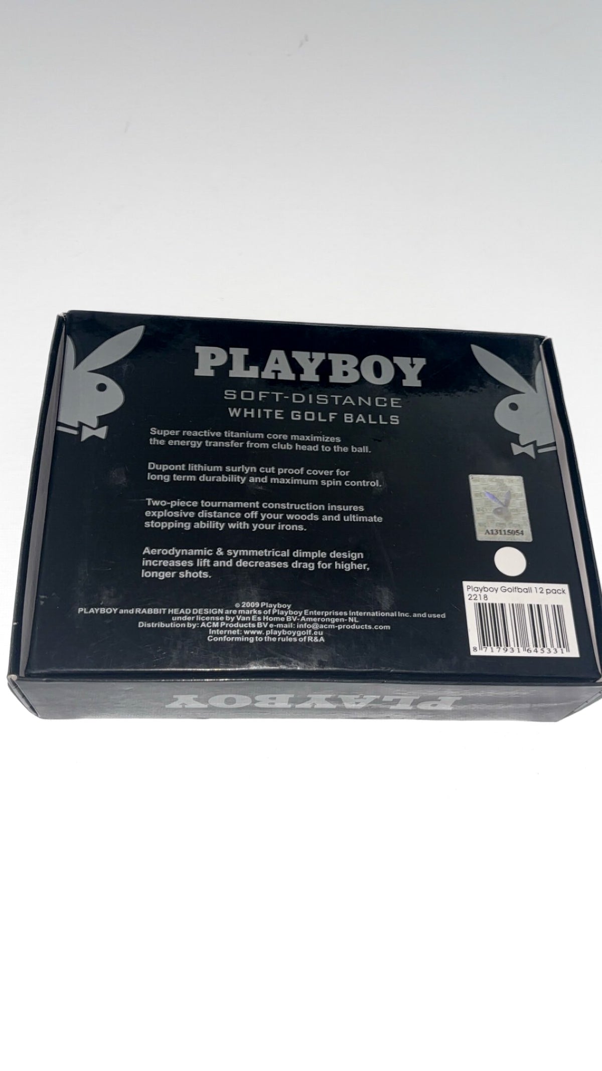 Palline da golf Playboy Soft-Distance bianche (2009) – Nuove, confezione da 12 regalain
