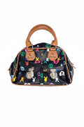 Playboy Black Multicolour Rabbit Monogram Handbag – Refurbished