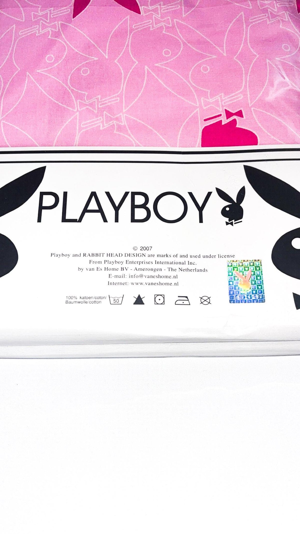 Playboy Pink Rabbit Head Curtain Pair (2007) – New in Packaging