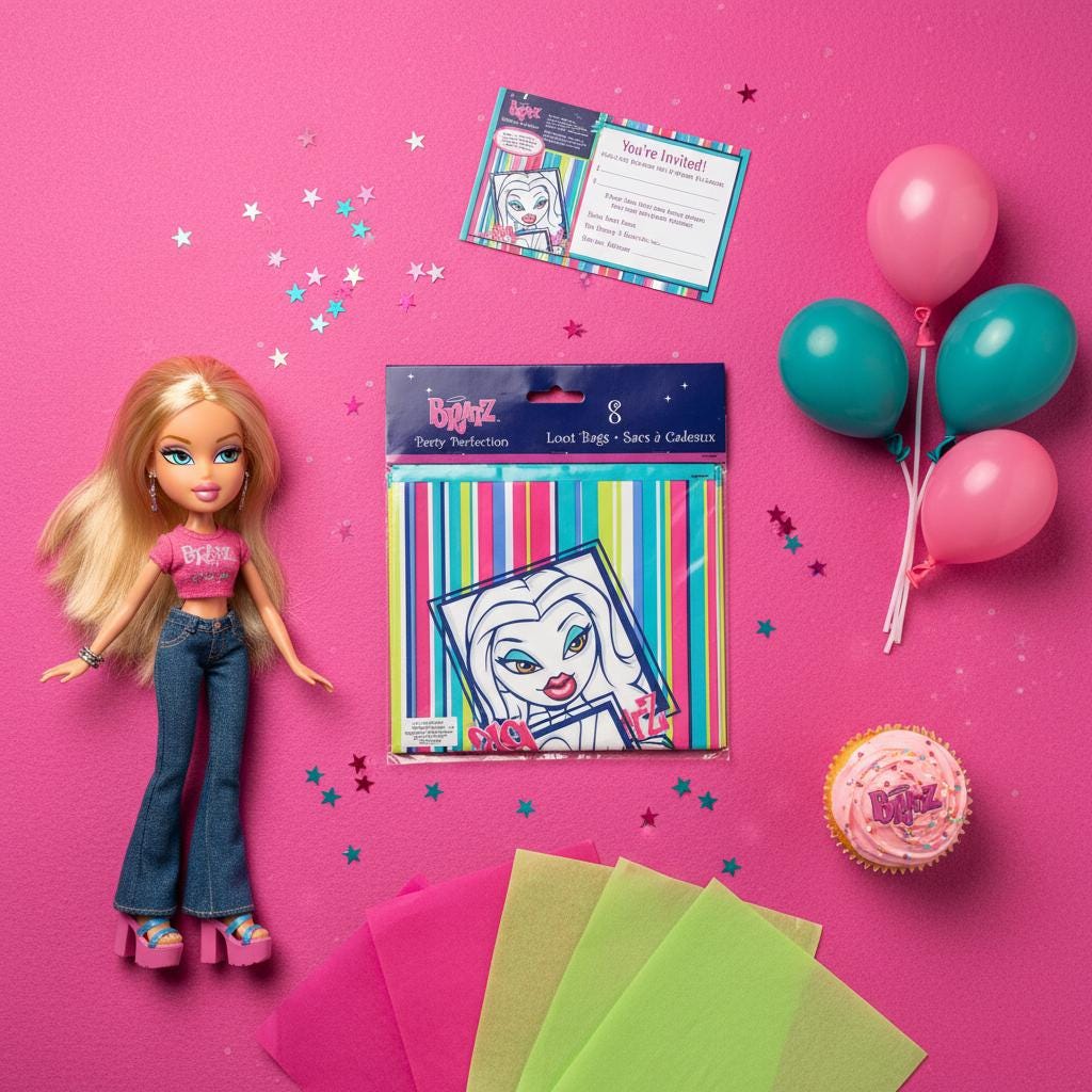 Bolsitas de fiesta de Bratz Yasmin, paquete de 8 (2004) – Nuevas y selladas