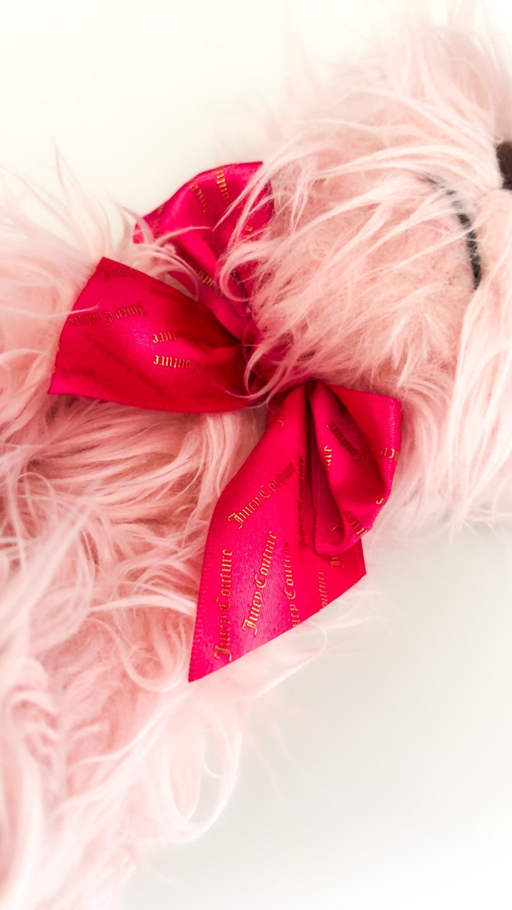 Peluche Yorkshire Terrier rose Juicy Couture avec nœud – Neuve dans son emballage