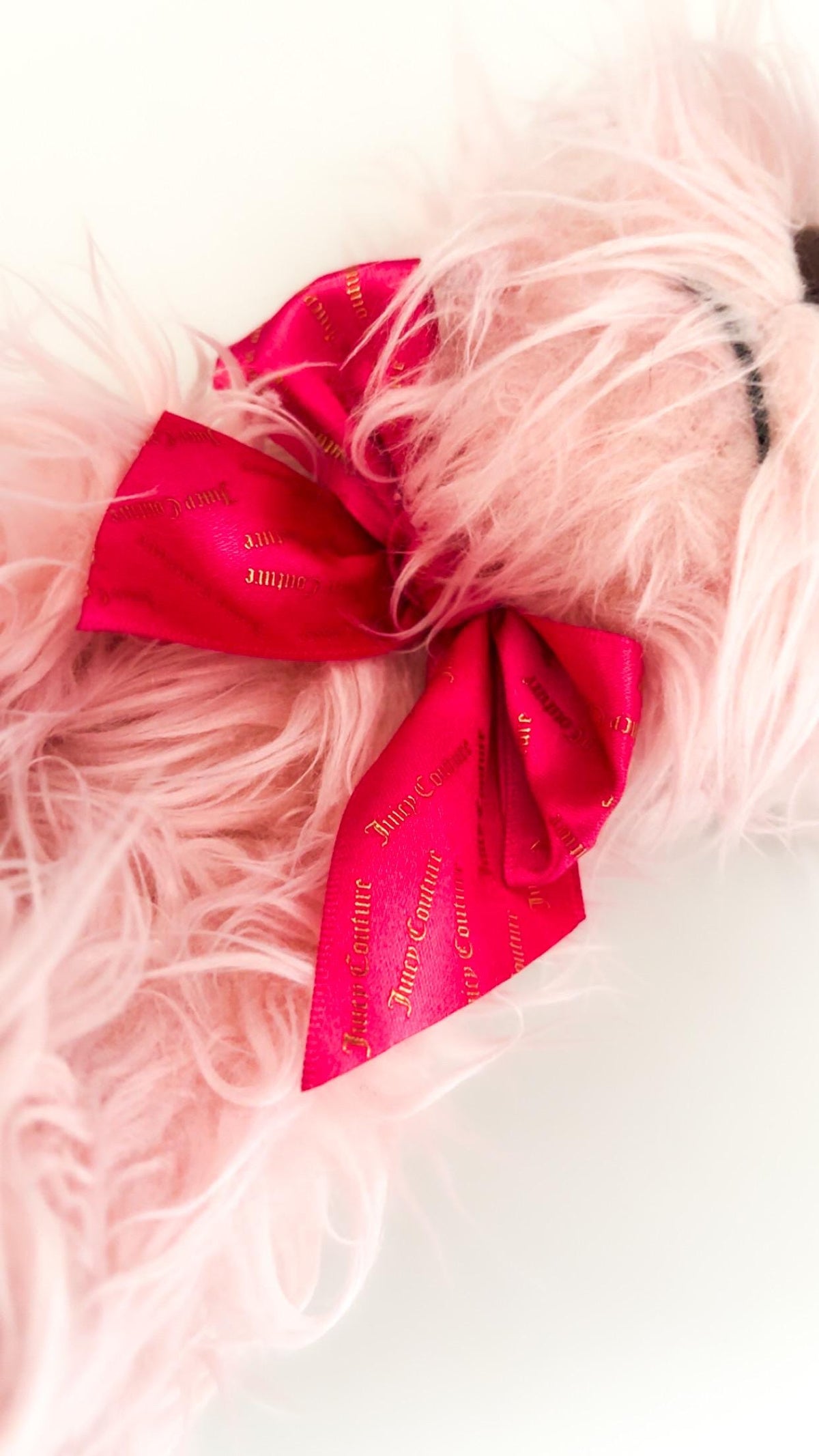 Peluche Yorkshire Terrier rose Juicy Couture avec nœud – Neuve dans son emballage