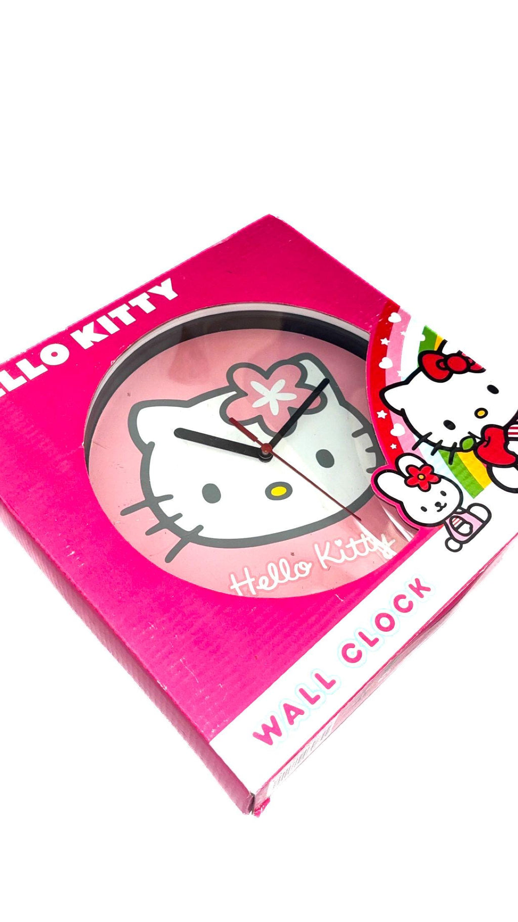 Hello Kitty Pink Flower Wall Clock – New in Original Box