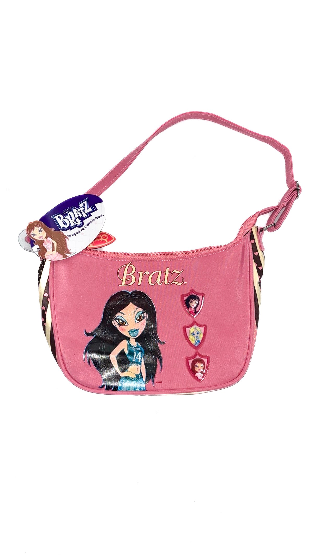 Conjunto de bolso de hombro hobo rosa preppy y bolso a juego de Bratz – Con etiquetas