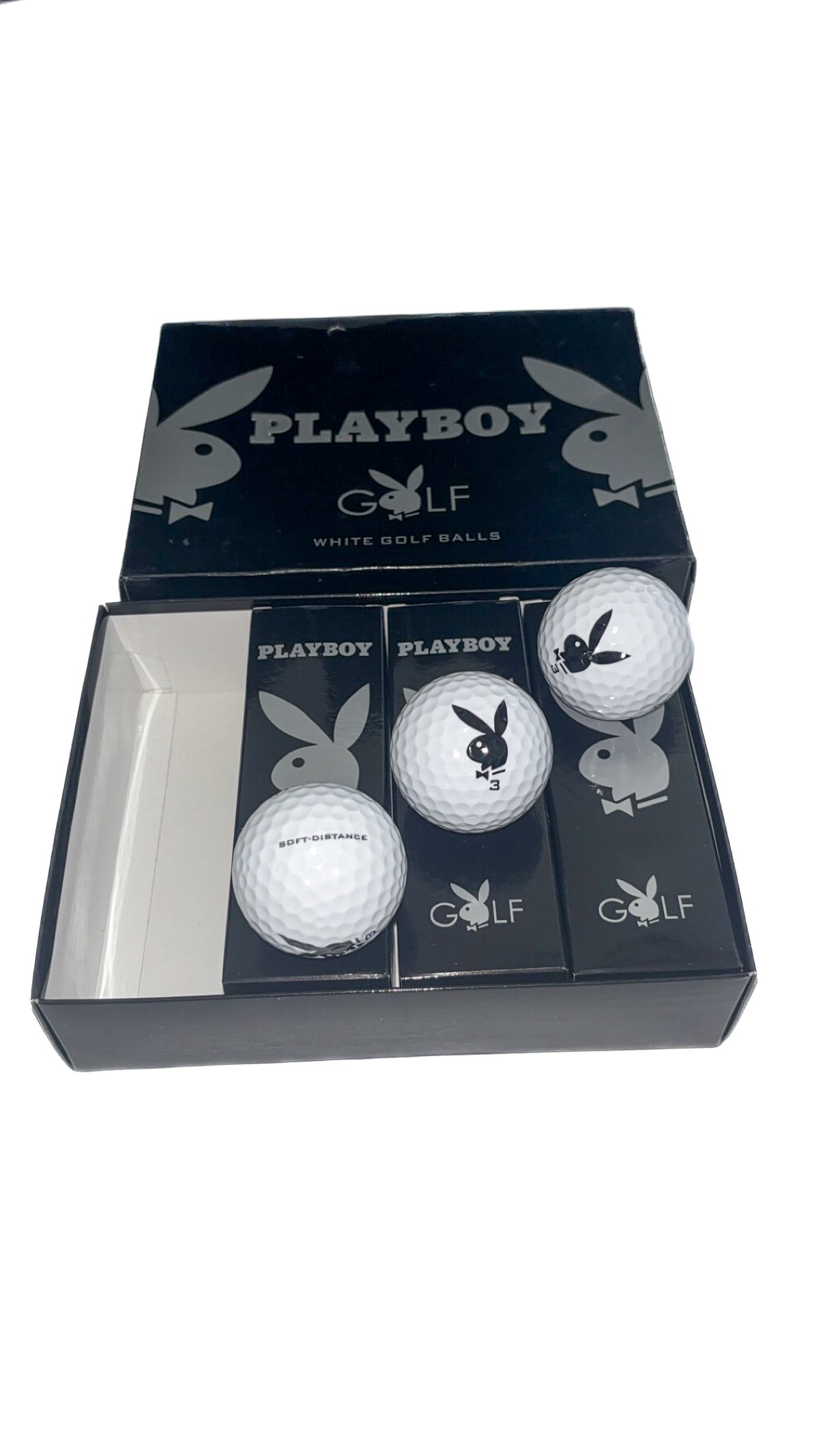 Palline da golf Playboy Soft-Distance bianche (2009) – Nuove, confezione da 12 regalain
