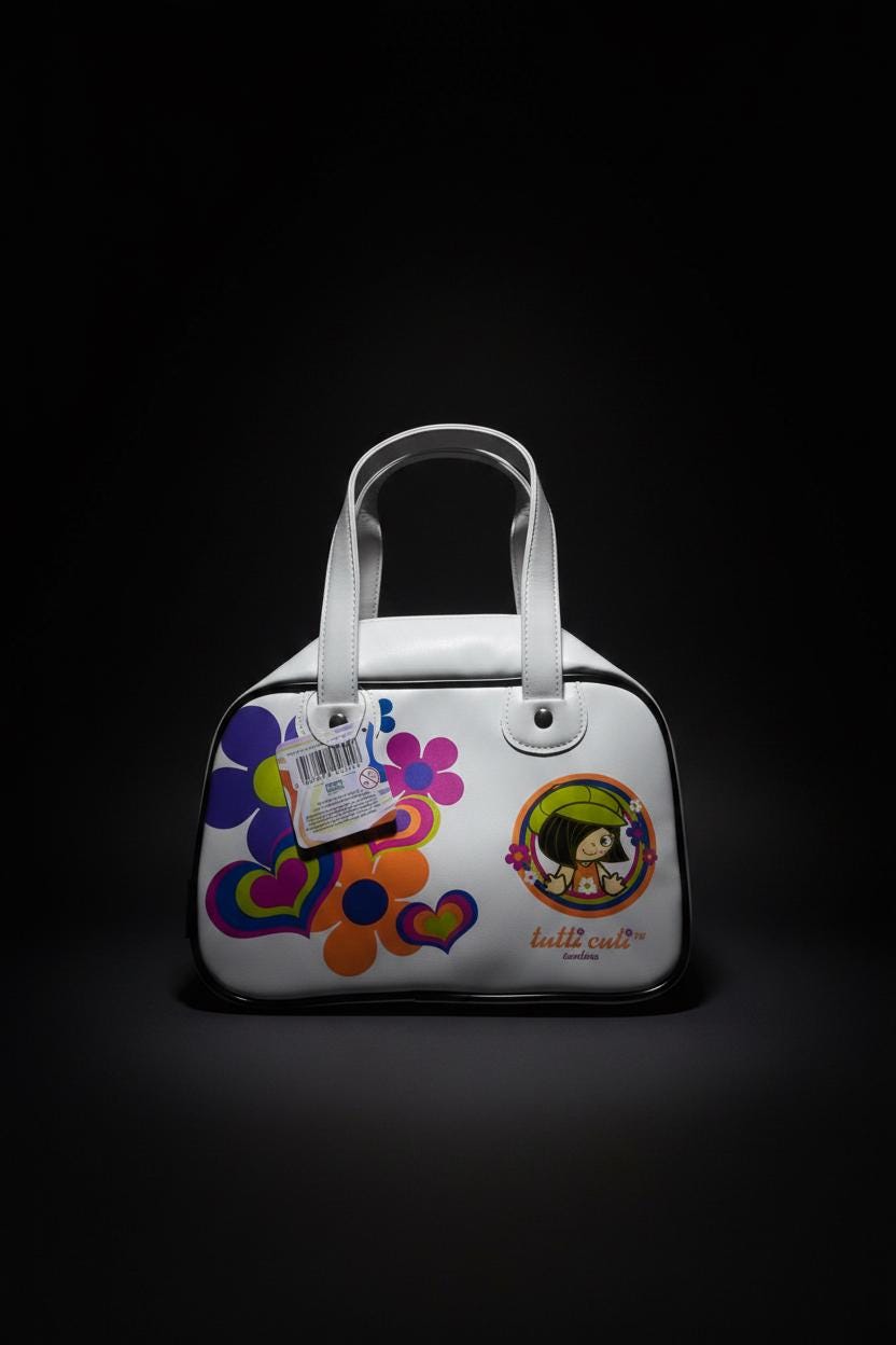 Santoro Tutti Cuti White Floral Handbag (2004) – New With Tags