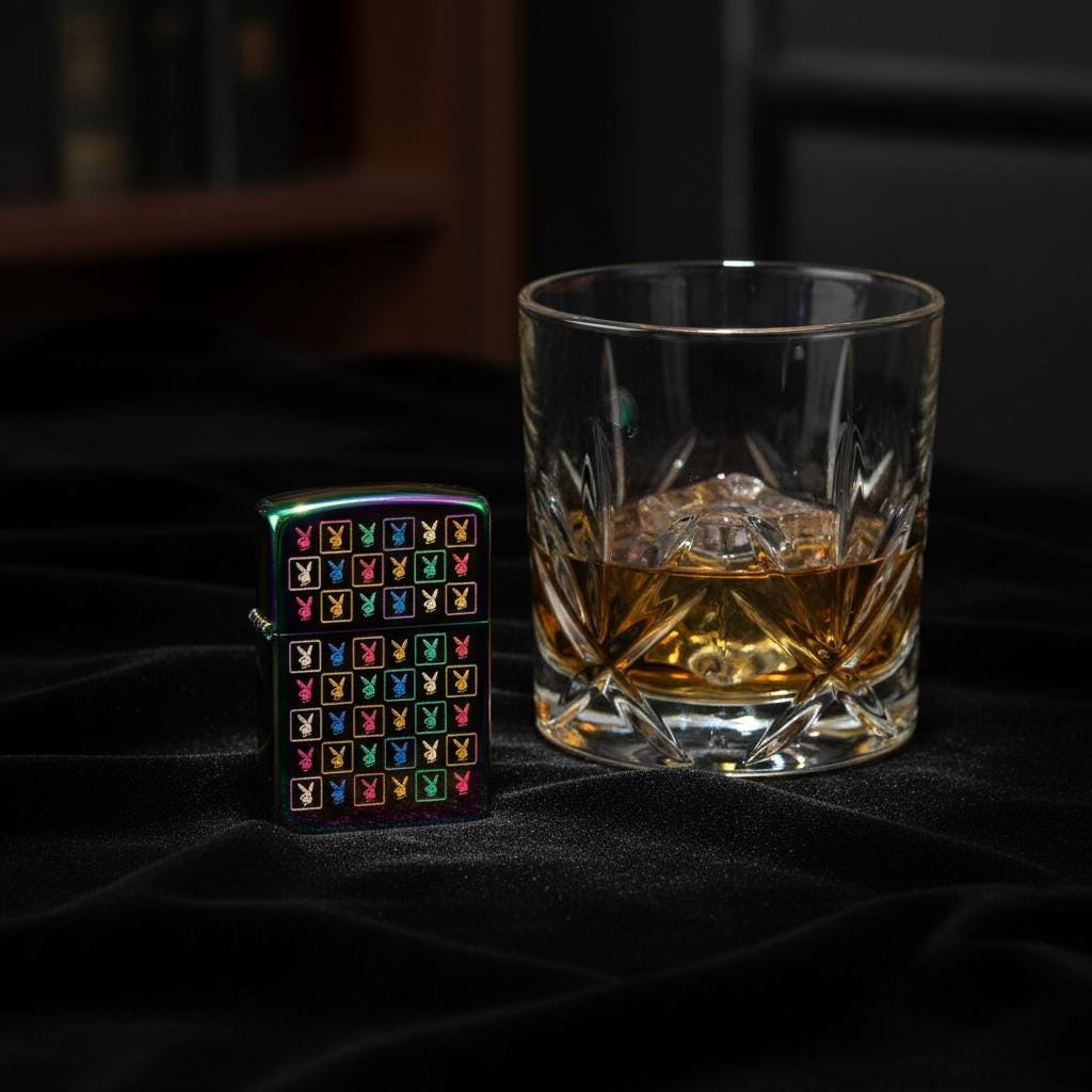 Playboy Multicolour Monogram Zippo Lighter (2004 Collection) – New in Packaging