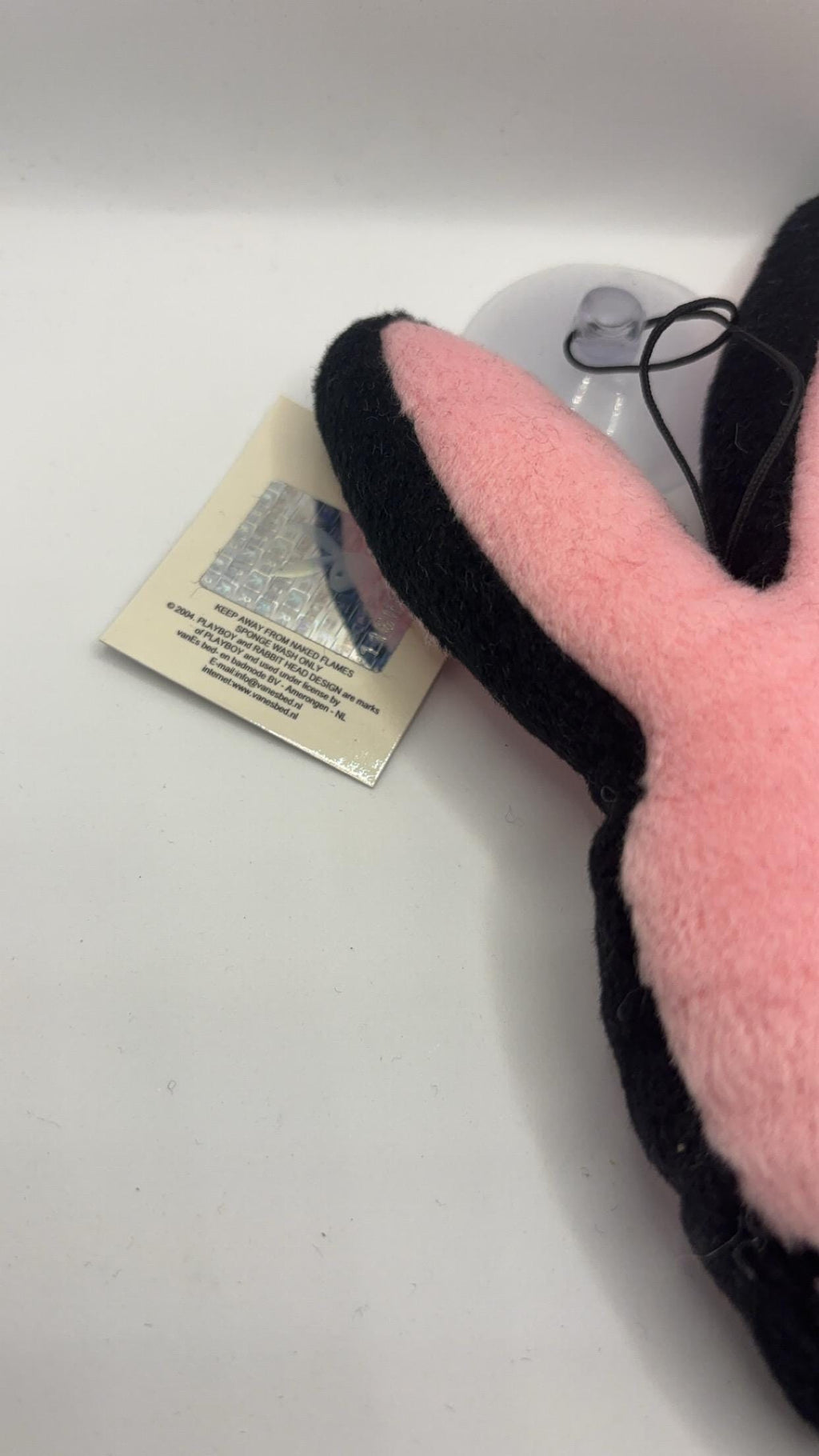 Playboy Pink Rabbit Head Plush Car Charm (2004) – New With Tags