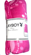 Manta de forro polar Playboy Pink Bubbles, 120 × 150 cm – Nueva con etiquetas