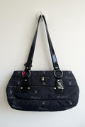 Sac à main Playboy noir et argenté à monogramme tête de lapin (2010) – Neuf avec étiquettes