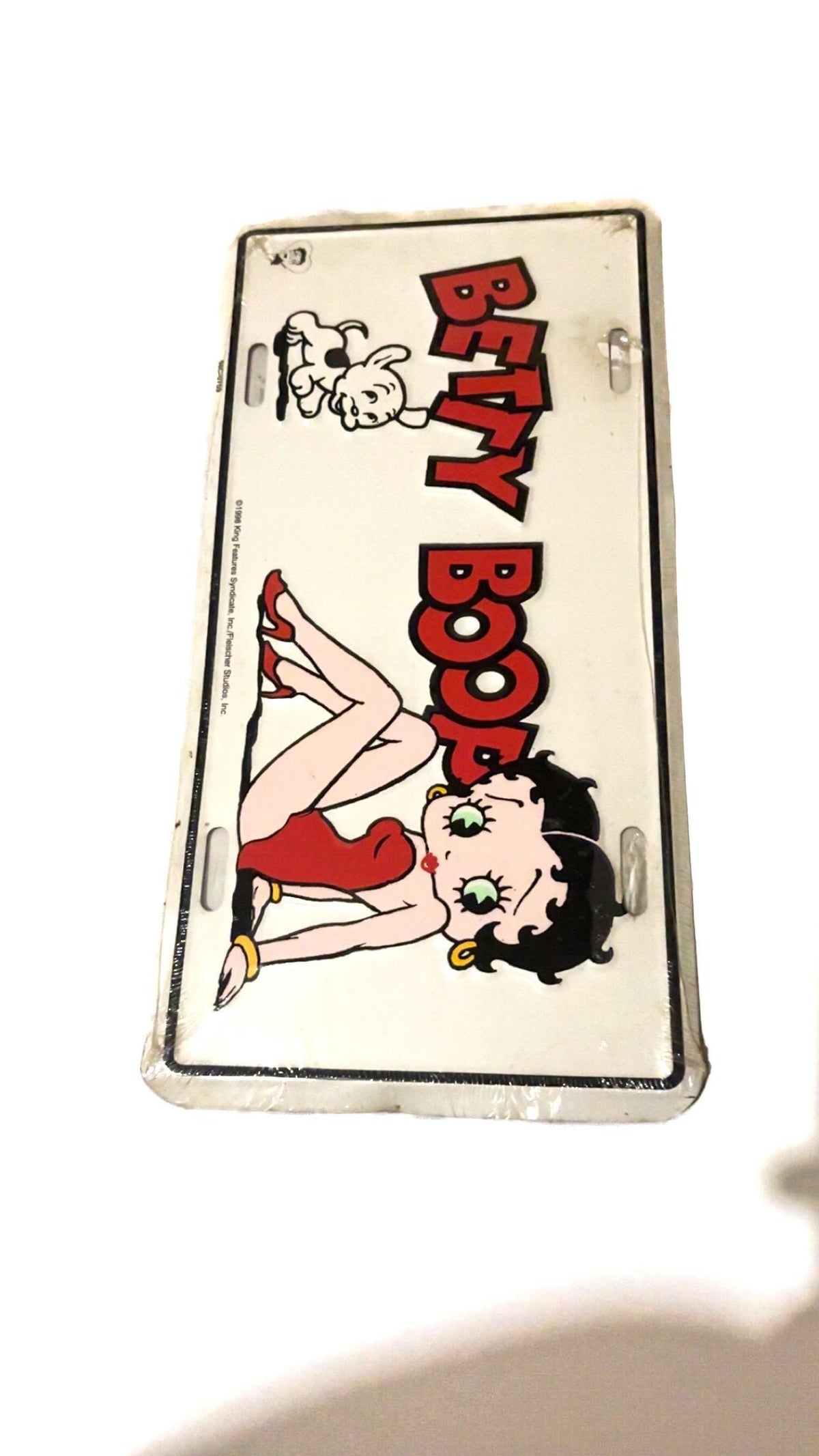 Betty Boop Red Lettering Vintage Metal Licence Plate Sign – New & Sealed