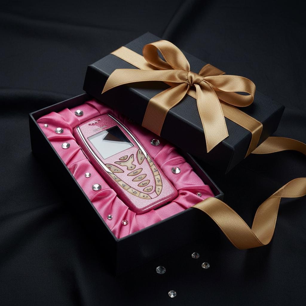 Nokia 3310 Pink Glitter Custom Phone (2000)