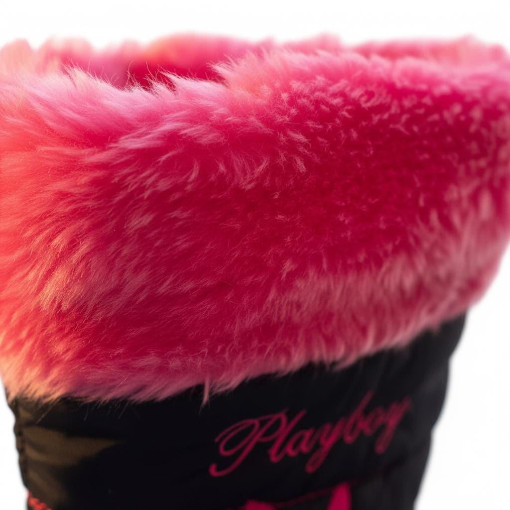 Playboy Black & Fuchsia Winter Boots (2010) – UK 6, New in Box