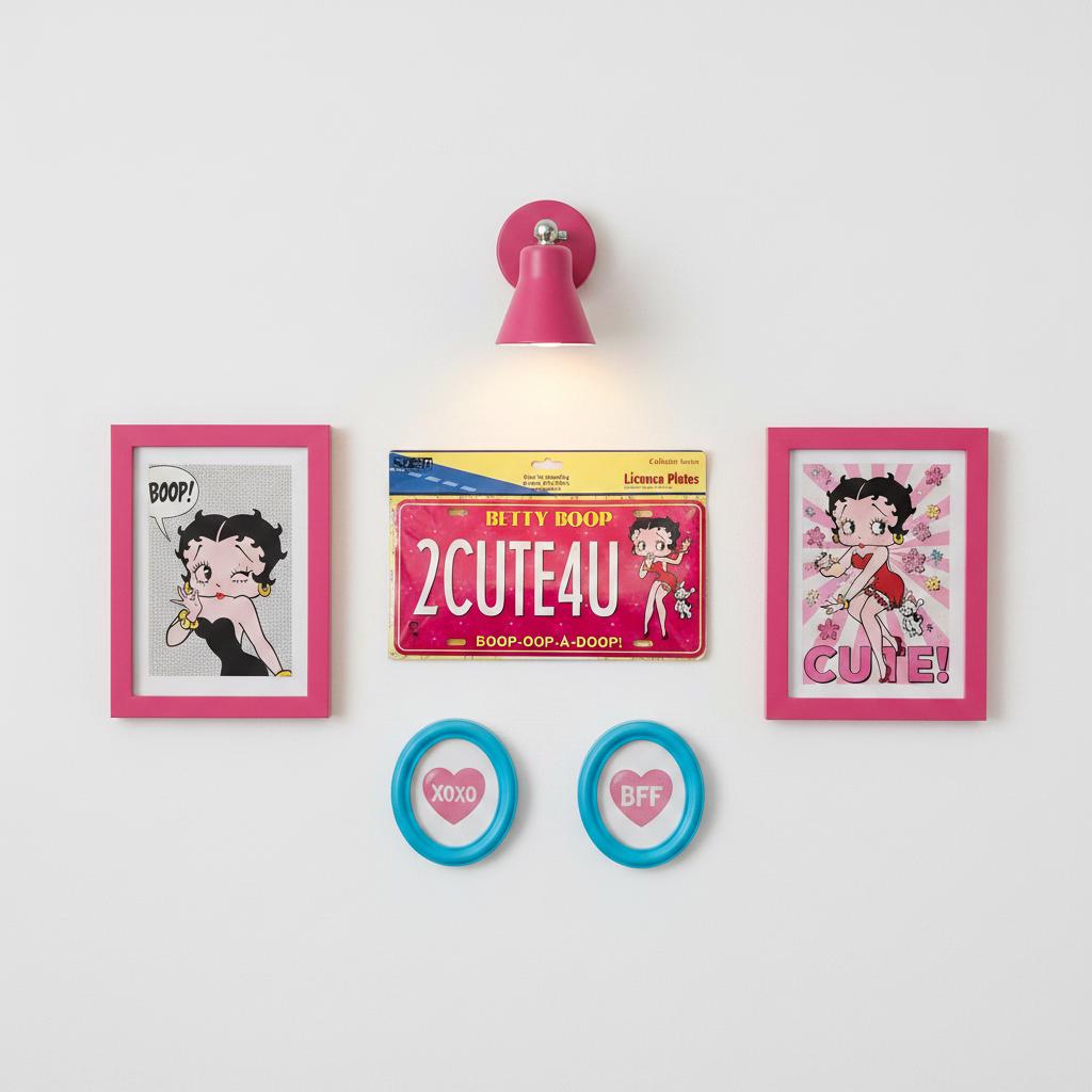 Betty Boop ‘2CUTE4U’ Pink Collector’s License Plate (1999) – Sealed