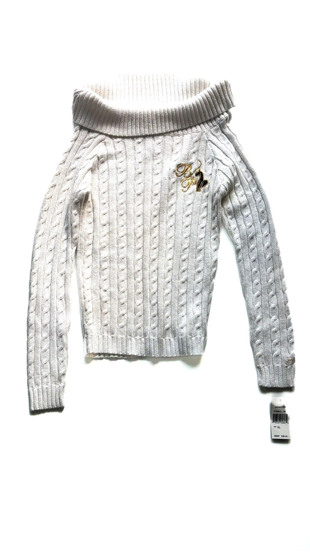 Baby Phat White Bardot Knit Jumper – New With Tags