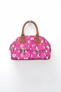 プレイボーイ ピンク＆ホワイト ラビットモノグラム ハンドバッグ – リファビッシュ品