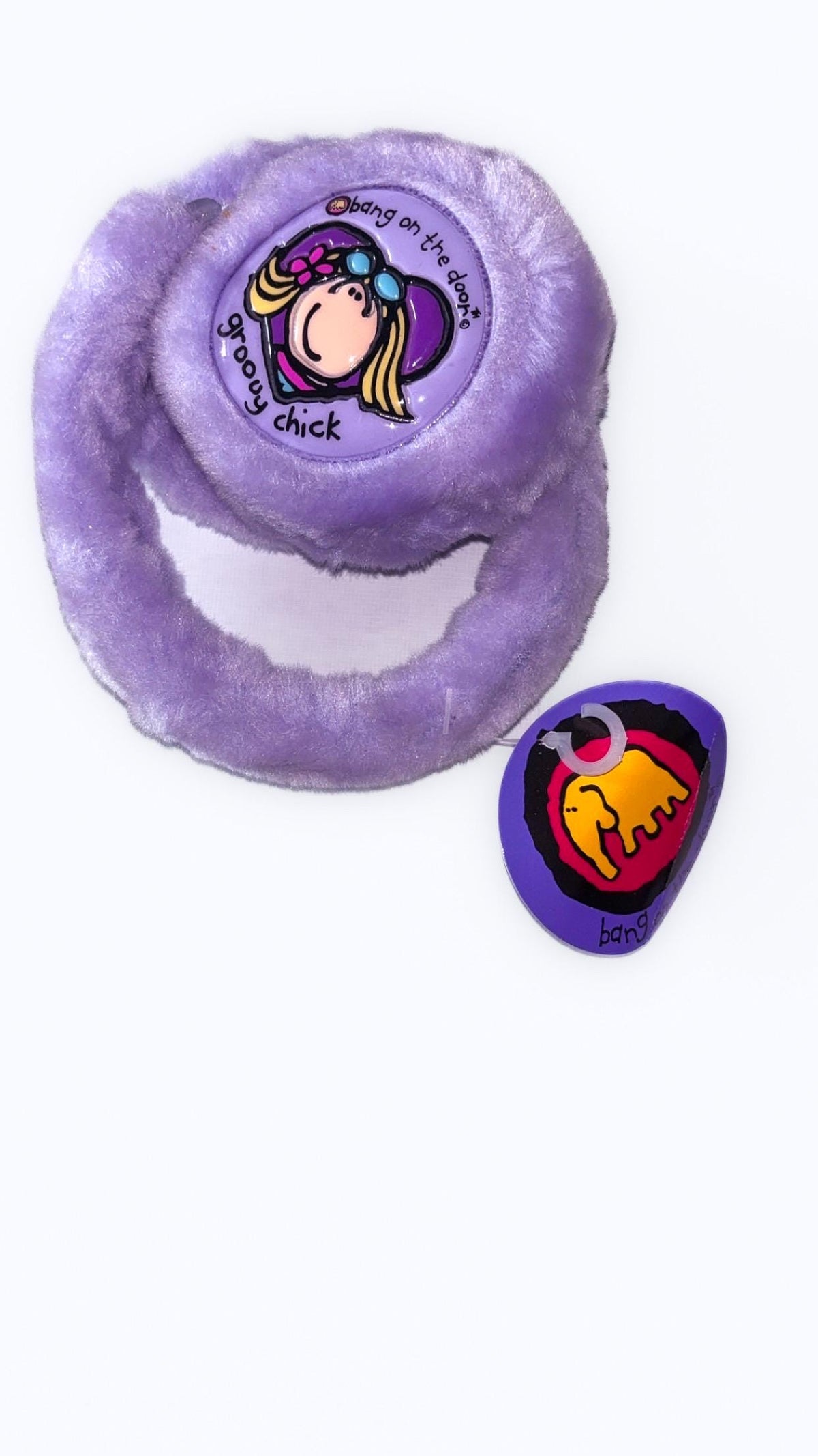 Groovy Chick Purple Faux Fur Ear Muffs (2004) – New With Tags