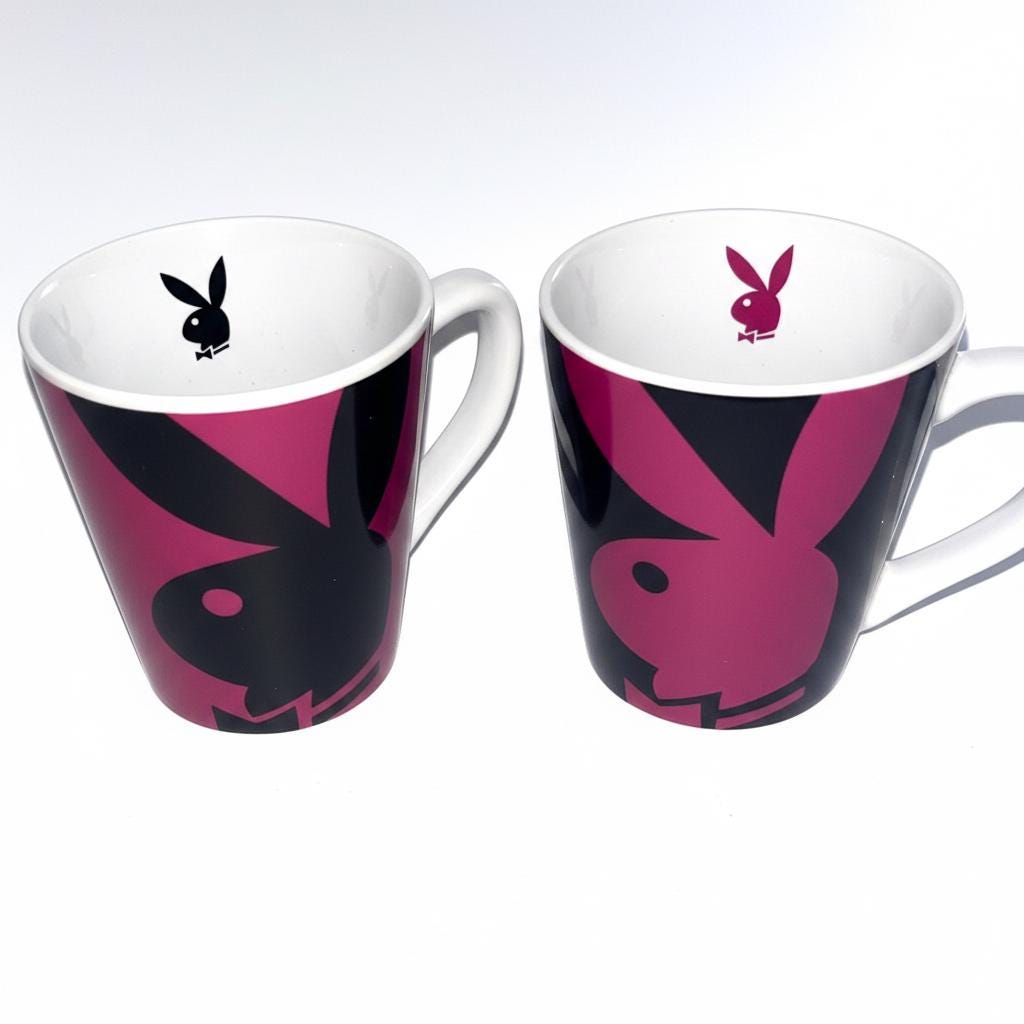 Playboy Bunny Mug Set of 2 (2006) – New in Original Packaging