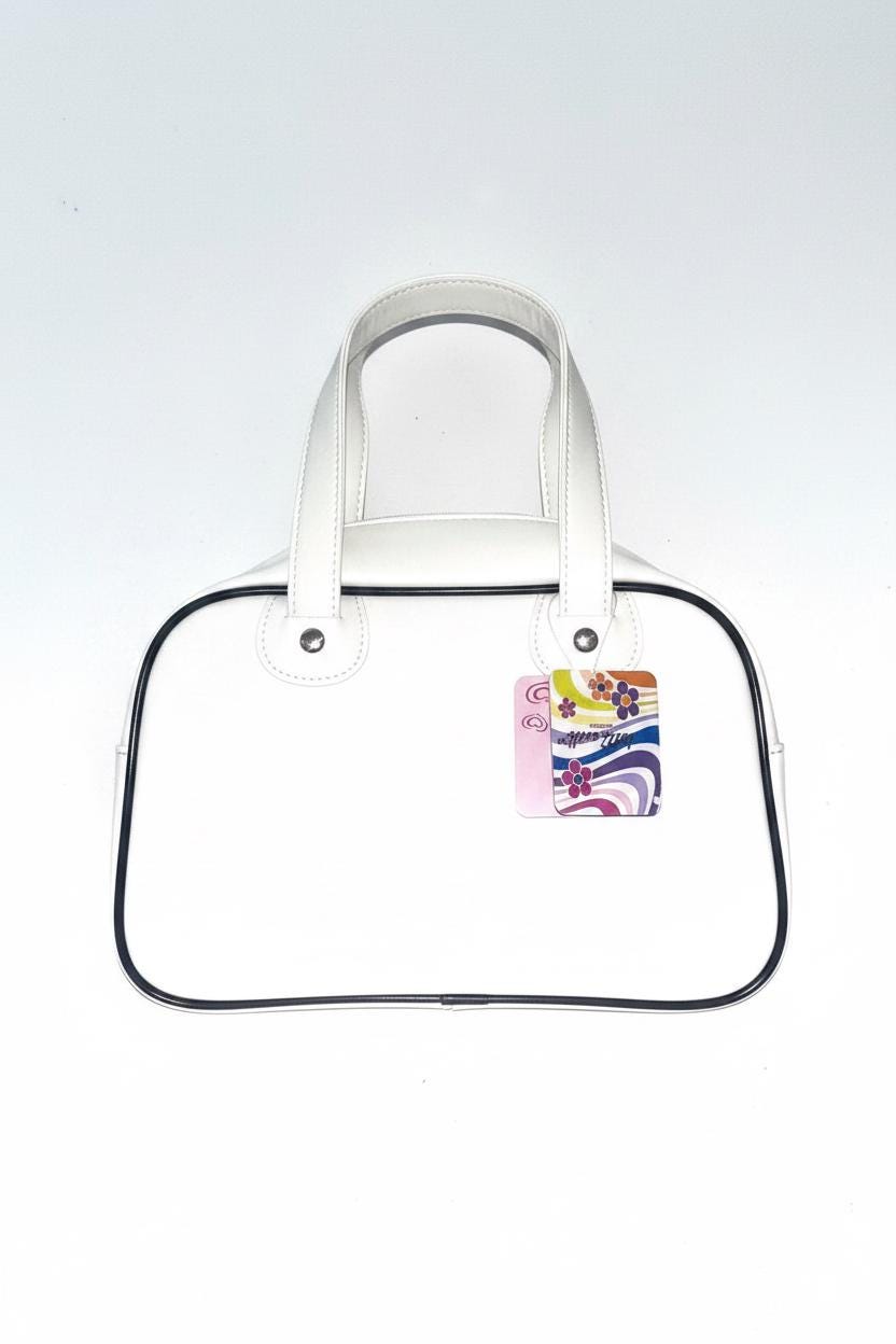 Borsa Santoro Tutti Cuti bianca a fiori (2004) – Nuova con etichette