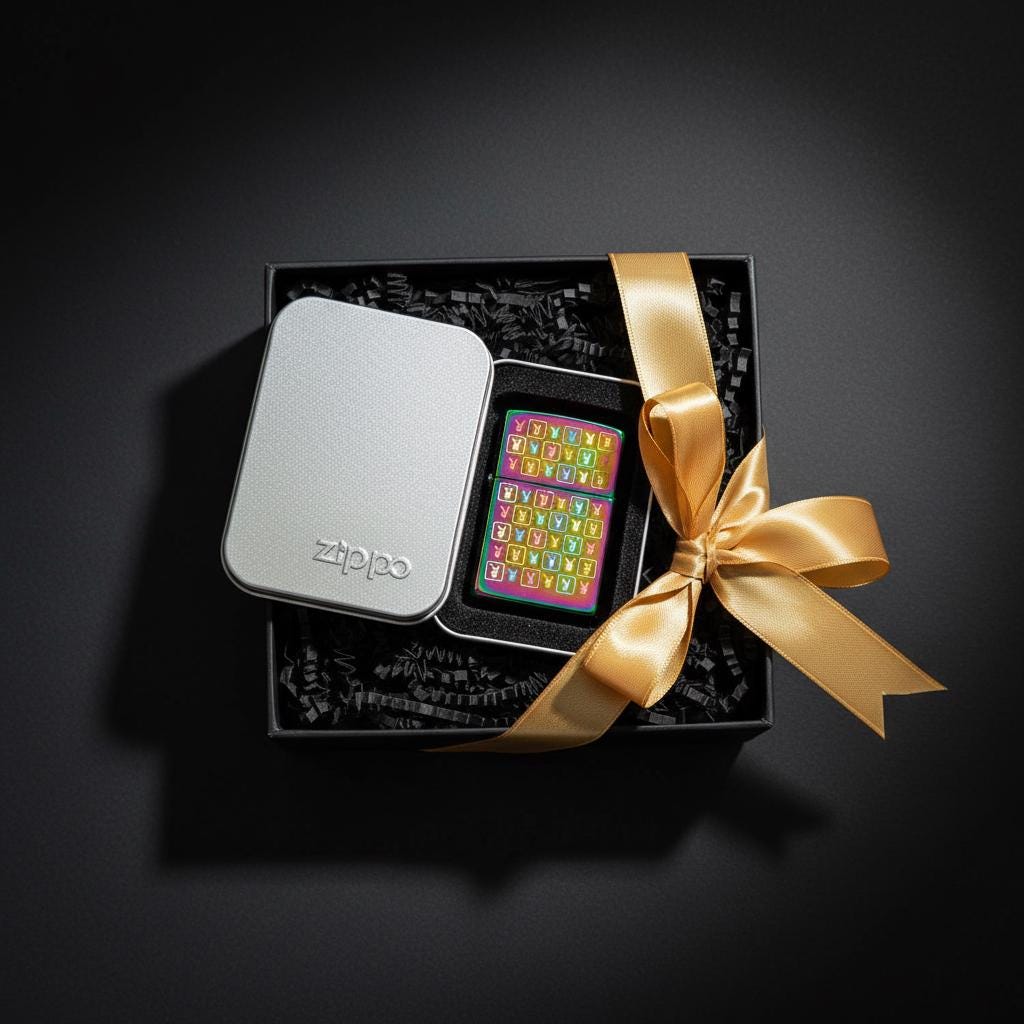 Playboy Multicolour Monogram Zippo Lighter (2004 Collection) – New in Packaging