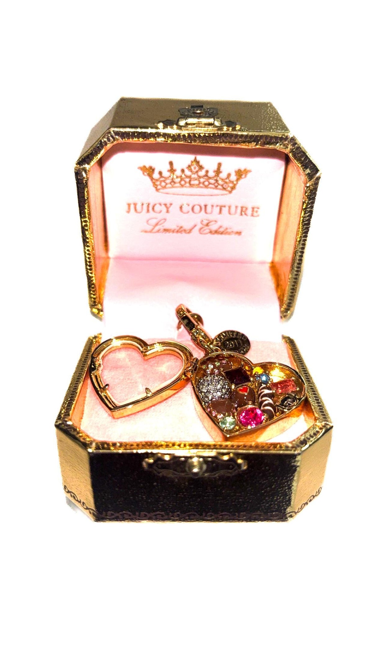 Juicy Couture Limited Edition Opening Chocolate Box Heart Charm (2011) – New in Box