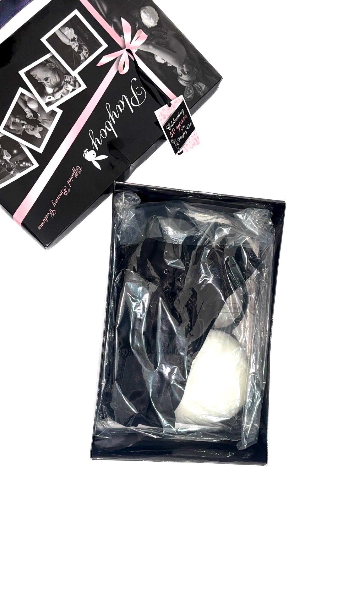 Conjunto de disfraz de conejita negra del aniversario de Playboy – Nuevo en su caja original