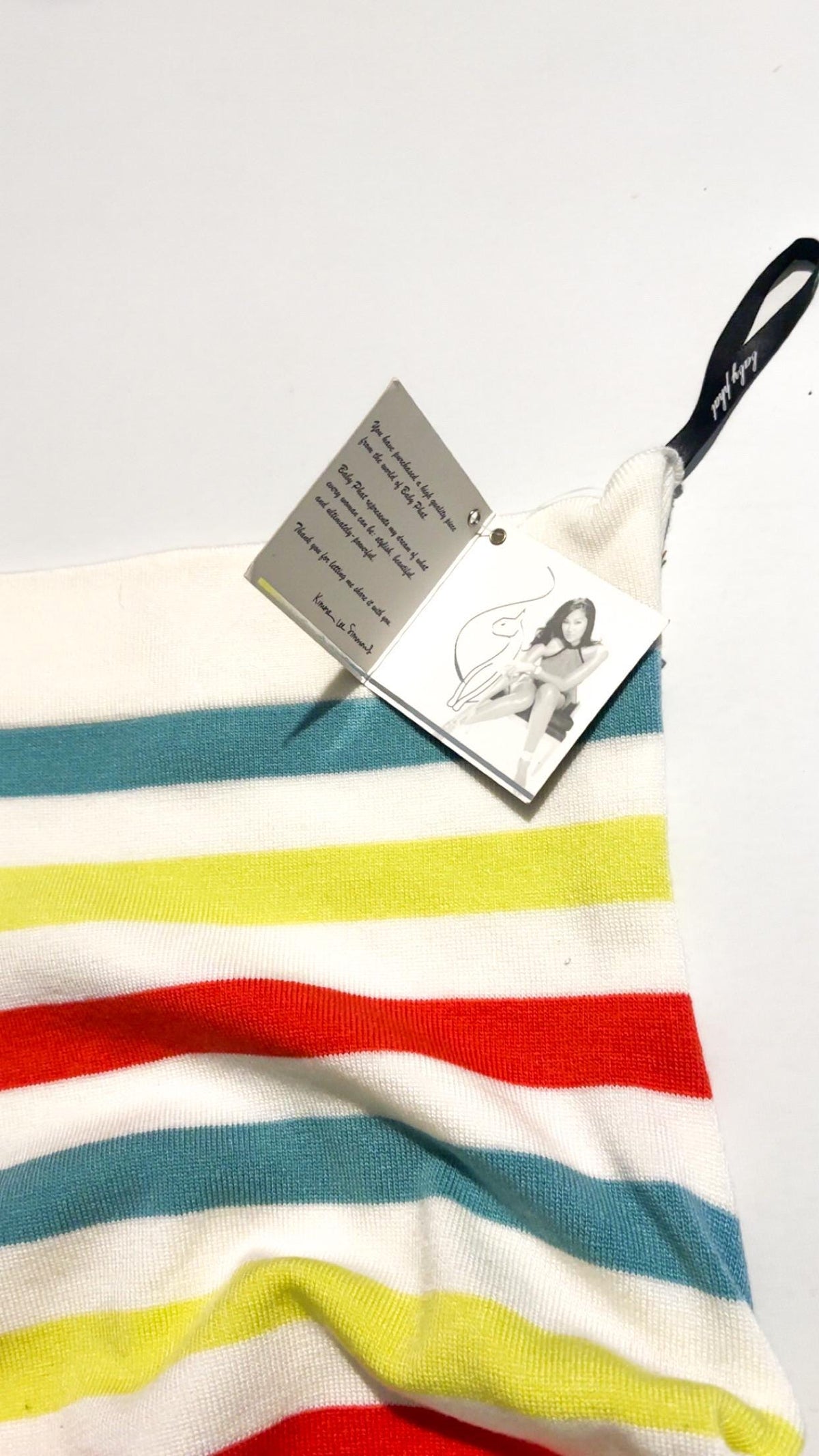 Baby Phat Rainbow Stripe Ruched Knit Bandeau – Medium, New With Tags