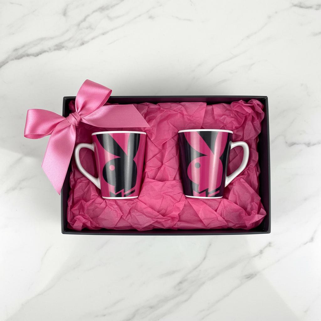 Playboy Bunny Mug Set of 2 (2006) – New in Original Packaging