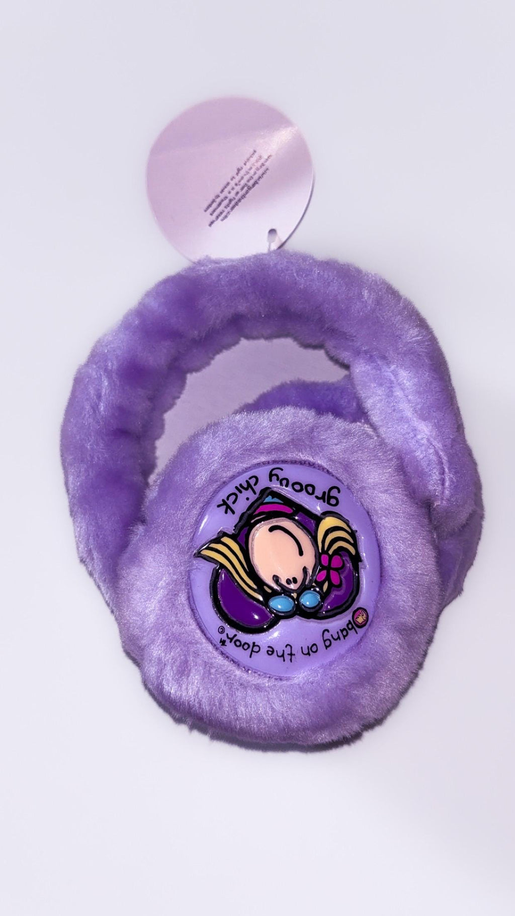 Groovy Chick Purple Faux Fur Ear Muffs (2004) – New With Tags