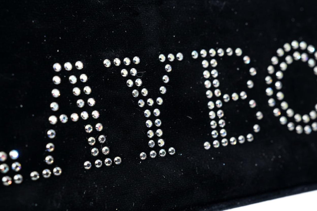 Pochette Playboy Logo Noir Diamanté (2005) – Neuve Avec Étiquettes & Sac Anti-poussière