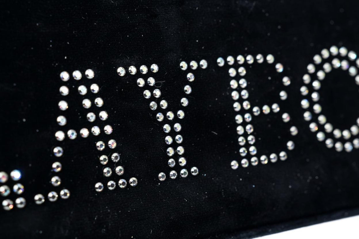 Playboy Black Diamanté Logo Clutch (2005) – New With Tags & Dust Bag