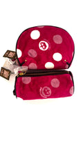 Juicy Couture Red Polka Dot Two-Piece Cosmetic Bag Set – New With Tags