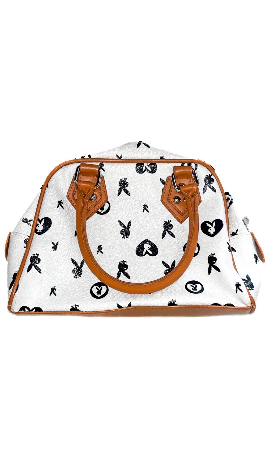 Сумка Playboy с монограммой в виде белого и чёрного кроликов — восстановленная