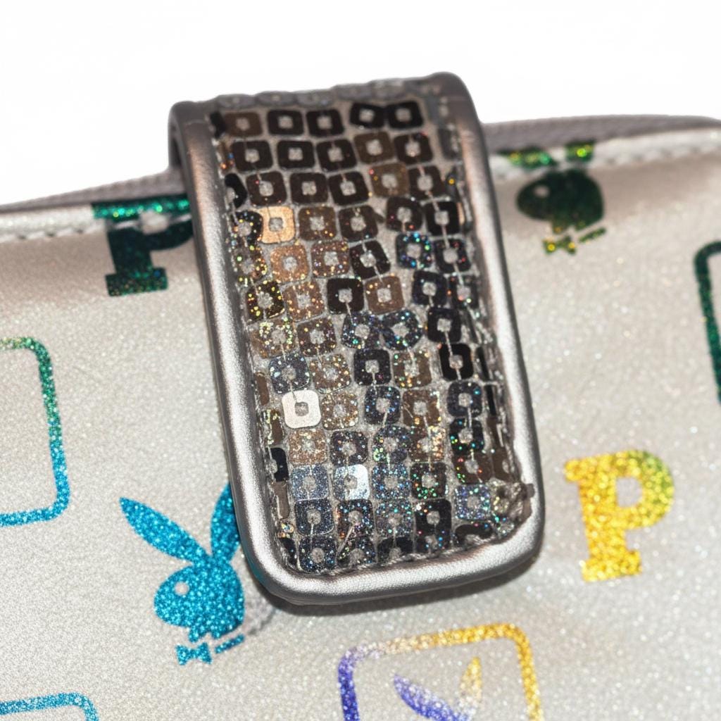 Playboy Silver Multicolour Monogram Purse / Wallet (2004) – New With Tags