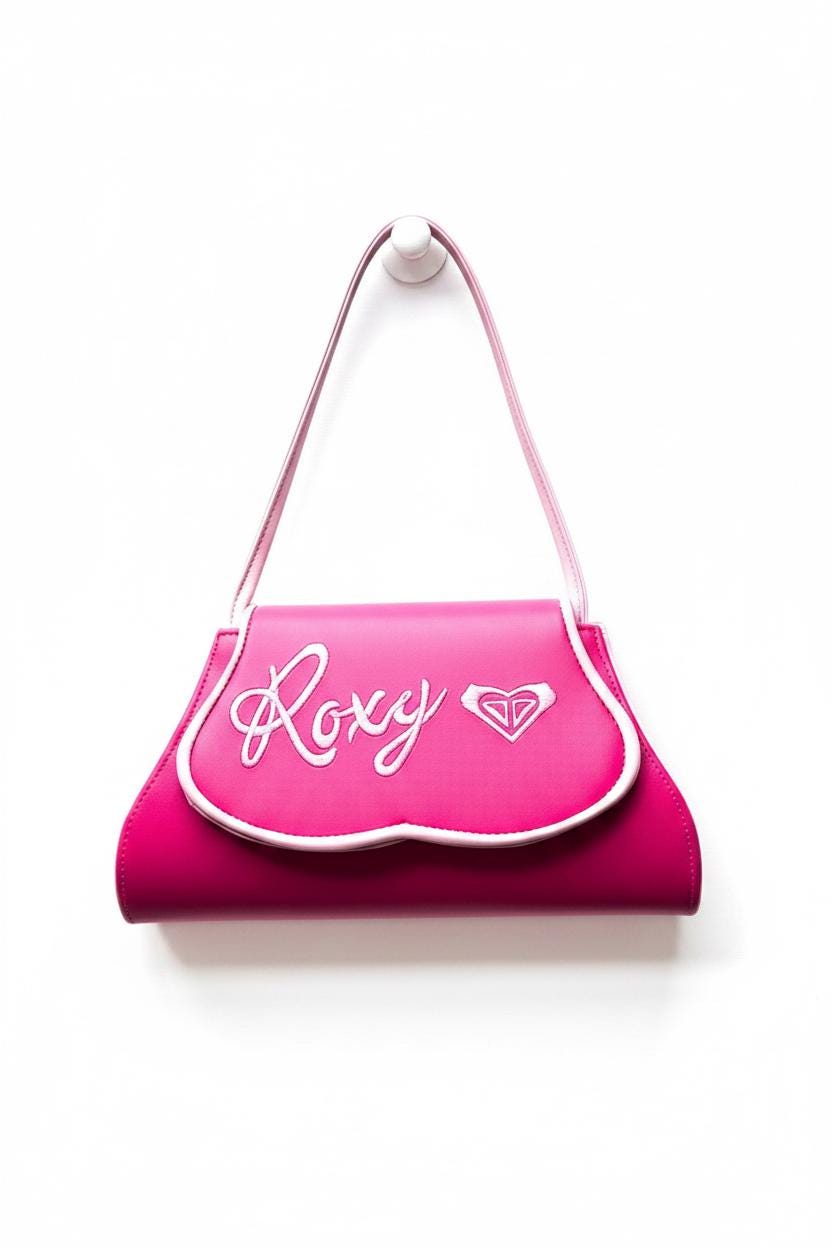 Roxy Pink Pin-Up Flap Handbag – New With Tags