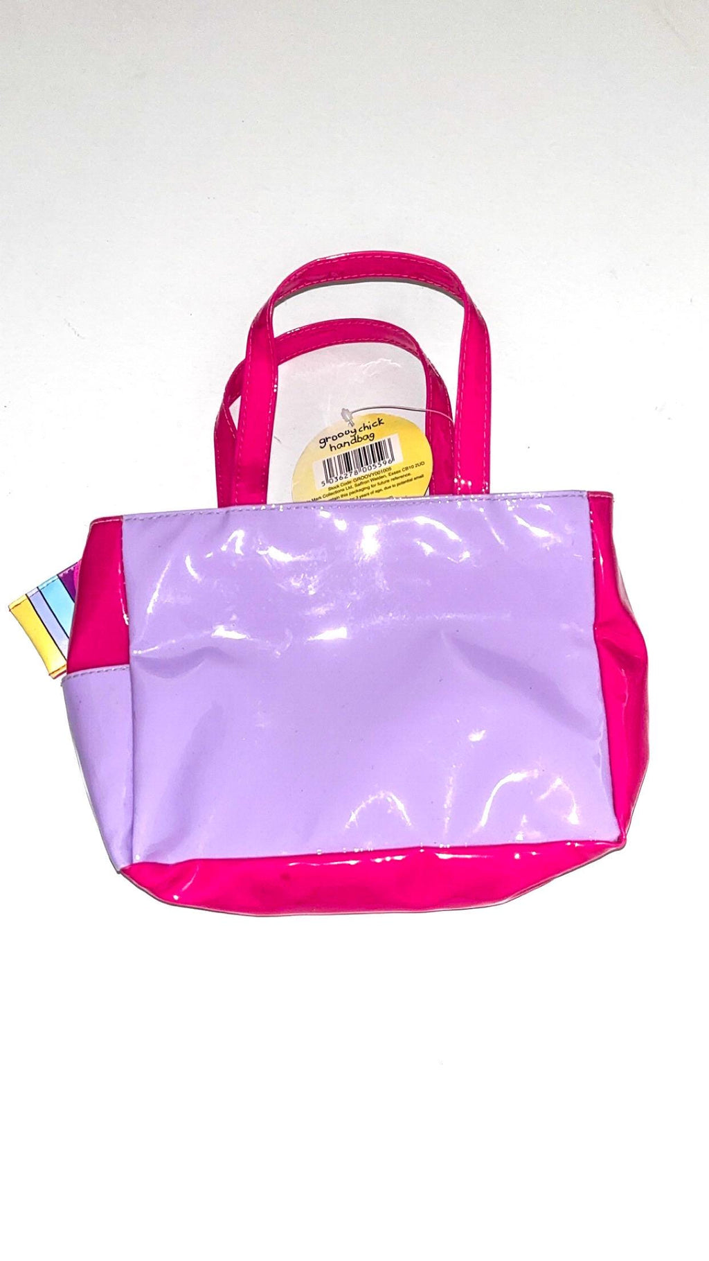 Bolso Groovy Chick color lila y rosa con mini neceser – Nuevo con etiquetas