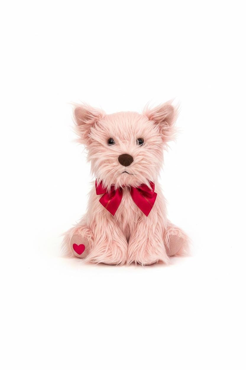 Juicy Couture Pink Yorkshire Terrier Plush with Bow – New in Packaging