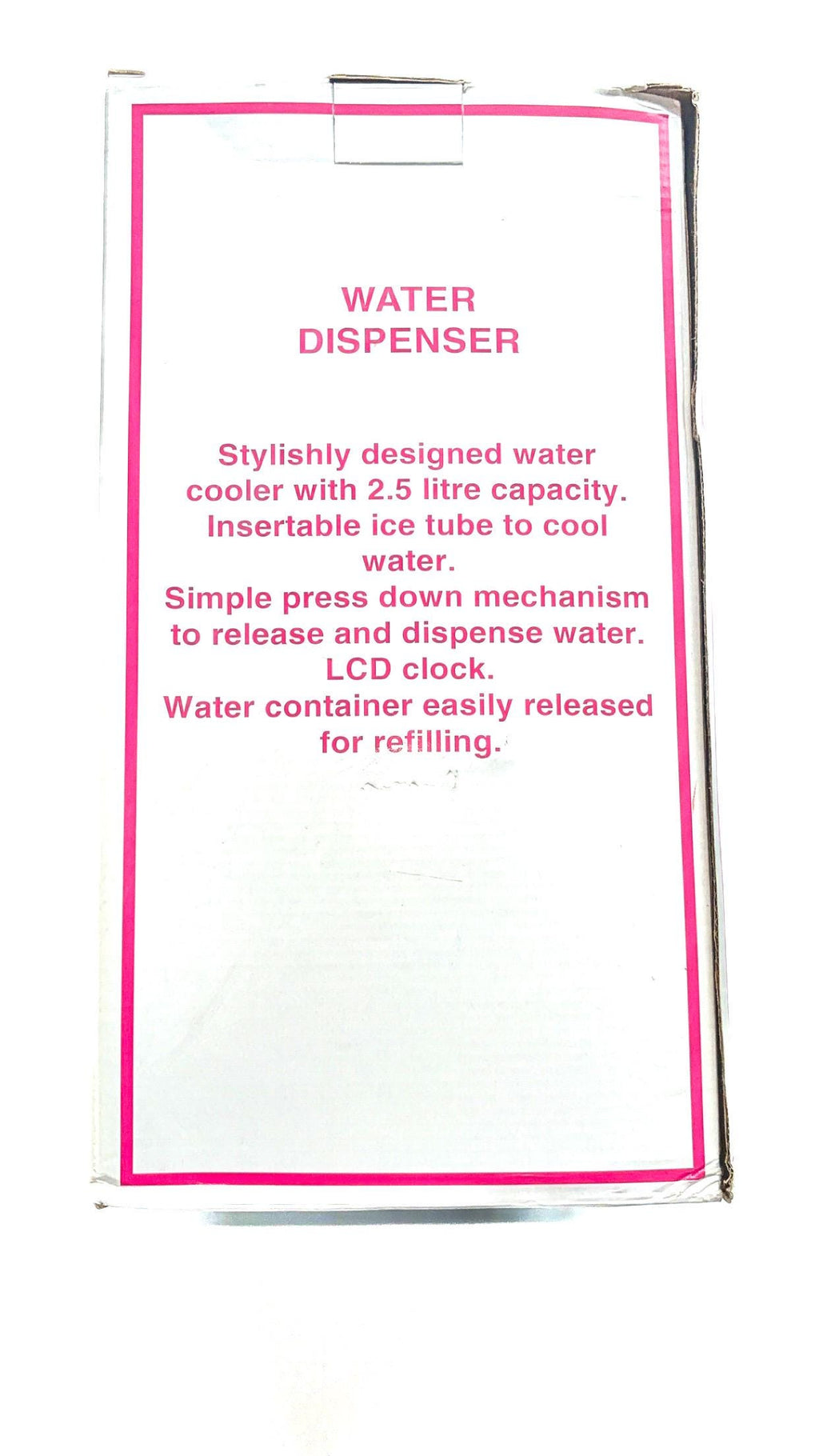 Playboy Pink & White 2.5L Water Dispenser with LCD Clock (2006) – New in Packaging