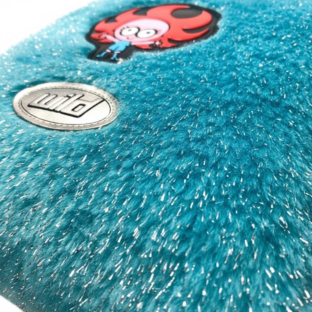 Santoro Wild Flux Deluxe Turquoise Blue Fluffy Cushion
