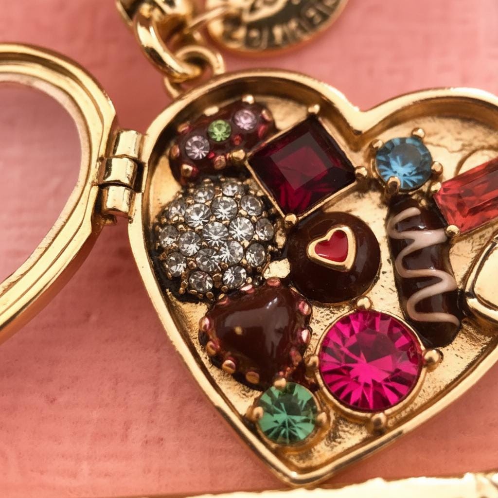 Juicy Couture Limited Edition Opening Chocolate Box Heart Charm (2011) – New in Box